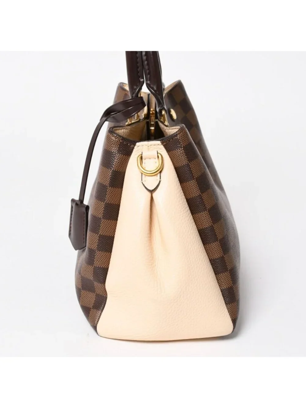 Louis Vuitton Brittany Handbag Damier Canvas Brown Beige Ebene Gold